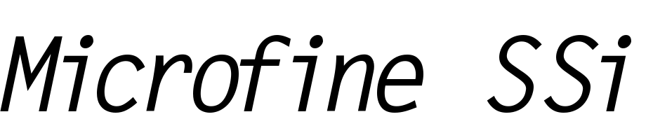 Microfine SSi Bold Italic Font Download Free